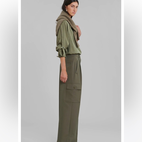 FRANKIE SHOP Maesa Cargo Trouser Pants Olive XS - Picture 2 of 14